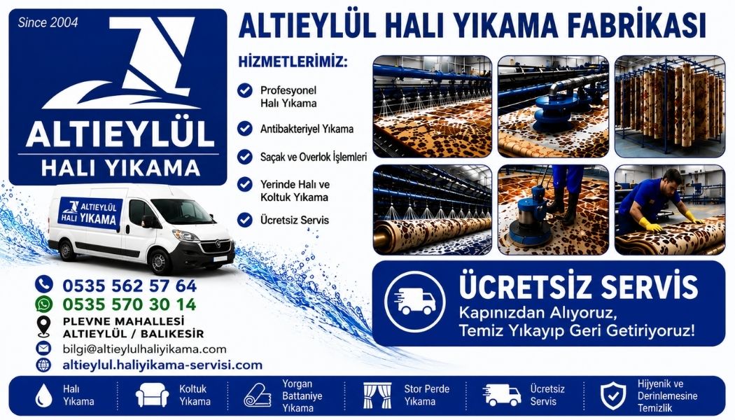  Altıeylül Plevne - Profesyonel Halı Yıkama Hizmeti